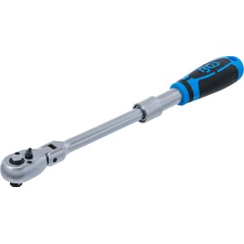 BGS 25126 Reversible Ratchet, Extendible, Angled Outlet, External Square Outlet, 10 mm (3/8 Inch), 260 - 365 mm