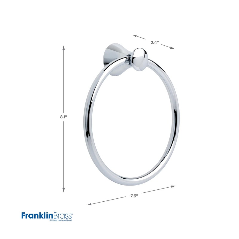 Franklin Brass 139567 Somerset Towel Ring, Polished Chrome