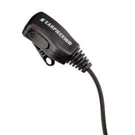 EARPIECEHUB - Compatible with ICOM 2 Pin Covert Acoustic Tube Walkie Talkie Earpiece | Headset and Push-To-Talk Microphone for Two Way Radio