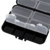 Small Tackle Box, Black 26 Individual Compartments Portable Fishing Baits