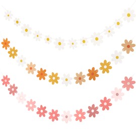 4 Daisy Pull Flags, Banner Decoration, Flower Pull Flag Decoration, Daisy Pull Flowers, Spring Party Decoration, Birthday And Wedding Scene Props
