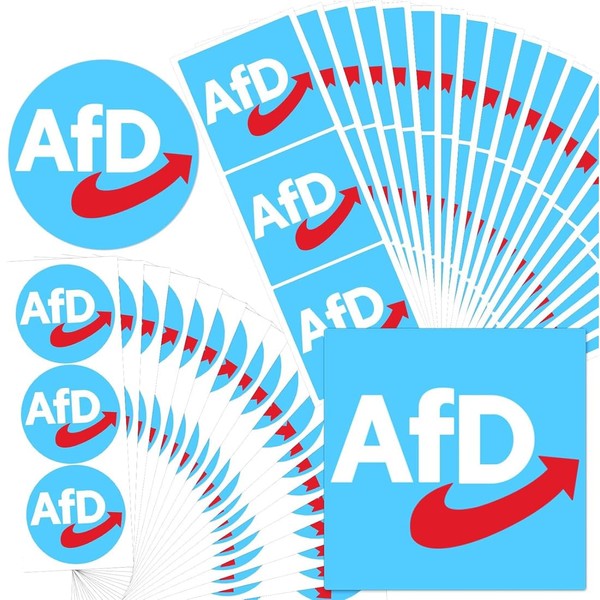 KEMUZ Pack of 120 New Election Afd Stickers, Afd Logo