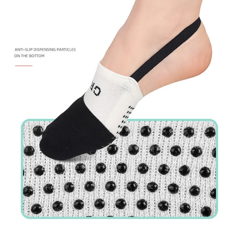 Slingback Yoga Socks Invisible Half Socks with Sling Back Sweat