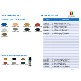 Italeri 15764 1: 56 Josef Stalin of 2 Vehicle