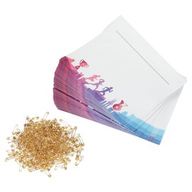 PATIKIL Tearproof Running Bib Numbers 7x6 Inch, 100 Pcs Medals Waterproof Race Competitor Numbers with Safety Pin for Marathon Sports Game Competition Runner