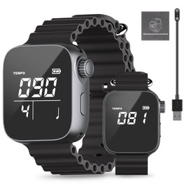 Aklot Vibrating Metronome Watch, Switchable Metronome or Sport Mode, Precision Pulse Wearable Metronomes for Instrumental Beginners, Musicians, Exercisers with Magnetic Charging Cable, Manual (Black)