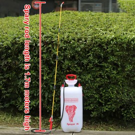 CLICIC 4 Gallon (16L) Lawn and Garden Portable Sprayer Pump Pressure Sprayer with Four Spray Poles Totaling 52 inches in Length