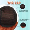 Women Short Curly Orange Red Wig Set Sunglasses for 70s