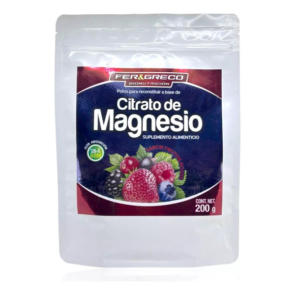 Fer & Greco Citrato De Magnesio Frutos Rojos 200 Grs Fer Y Greco