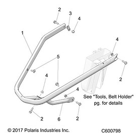 Polaris Snowmobile Bumper, Front, Lower, Genuine OEM Part 5337767, Qty 1