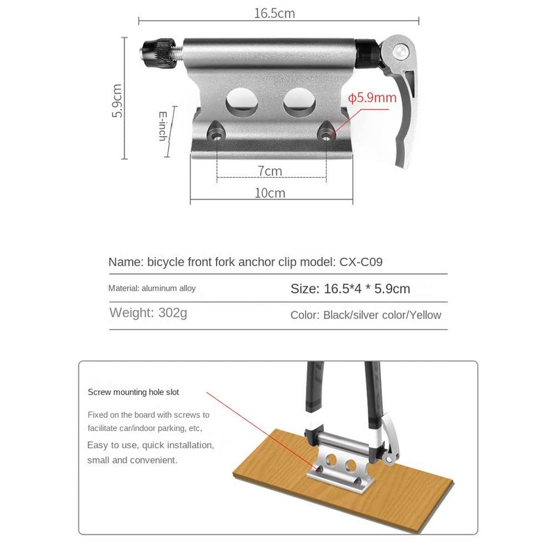Fowecry Bike Front Fork Quick Release Retaining Clip Dismountable Attaching