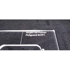 1615 Designs Acrylic Single Coil Pickup Routing Template for Strat Body or Pickguard - 1615 - Pickguard