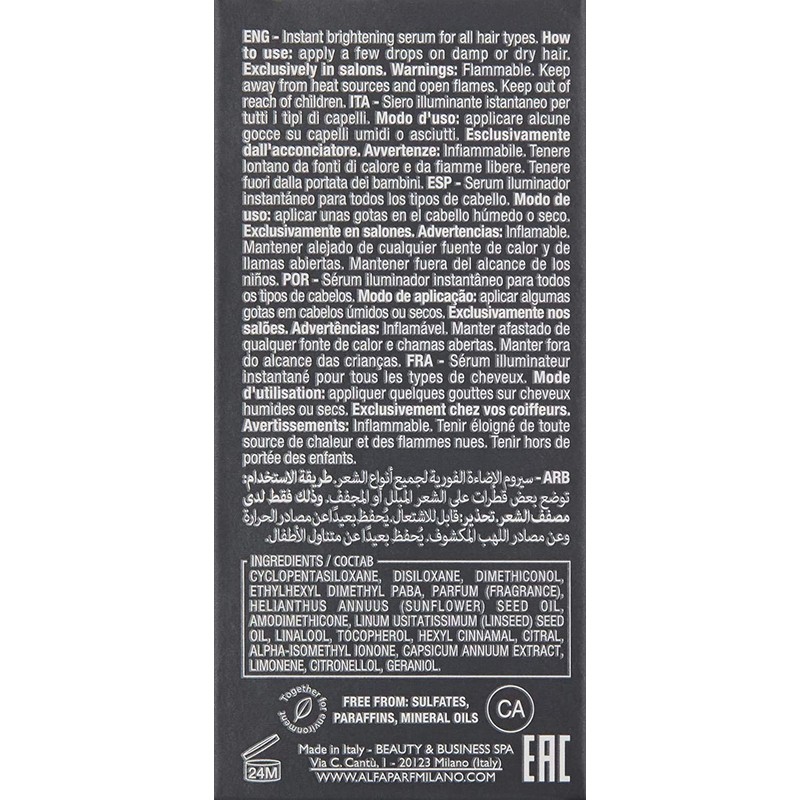 AlfaParf Milano Sem, D, Lino Sublime Cristall, Liquid, 15 ml