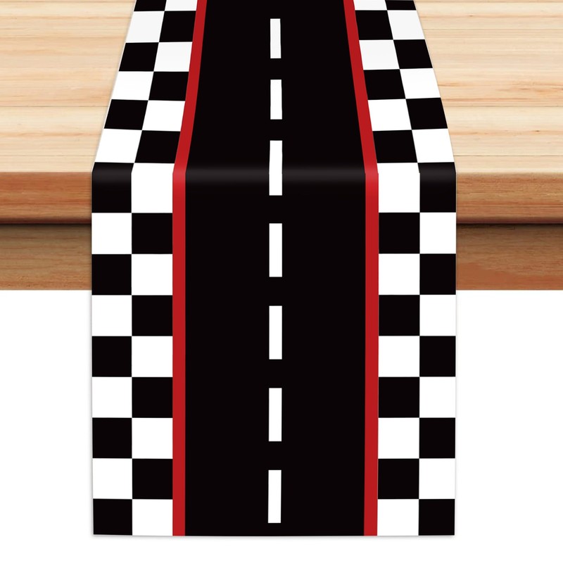 6 Pcs Plastic Racing Car Table Runners 14" x 108"