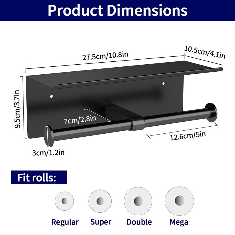 YUMORE Toilet Paper Holder, 304 Stainless Steel Bathroom Double Roll