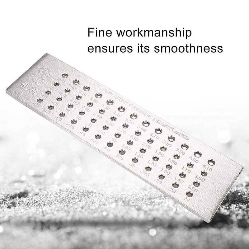 Wire Drawplate, 8 Inch Wire Drawing Plate with 52 Round