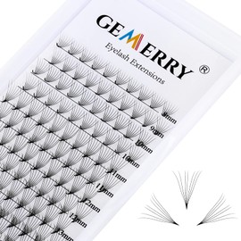 Fertige Fächer Wimpern 7D Lashes Volumen Einzelne Wimpern 0,07 D curl Mix 8-14mm Cluster Büschelwimpern für Wimpernverlängerung von GEMERRY (7D-0.07-D-8-14mm)