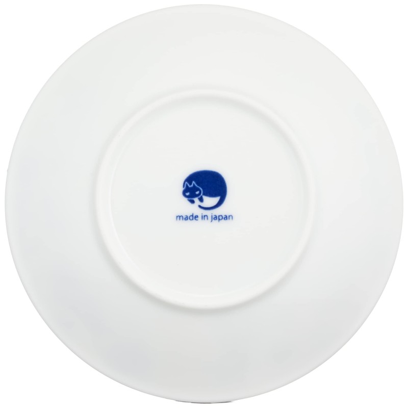 Ceramic Indigo Ronron and Mew Small Plate, Mew Size: Approx.