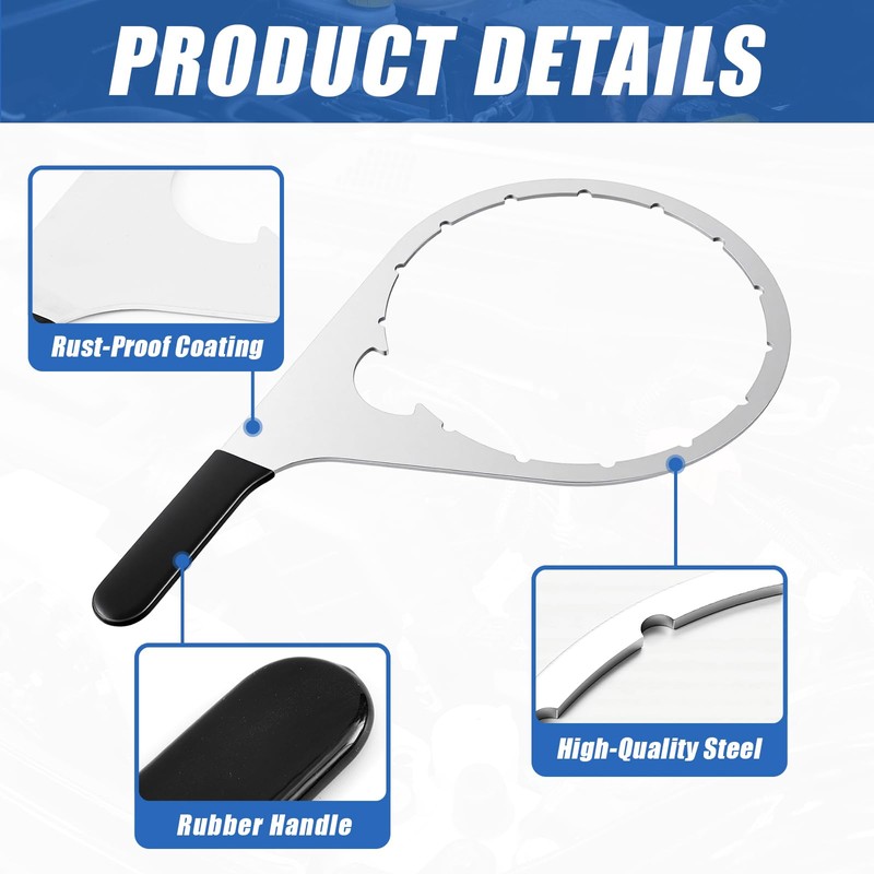 Lanties 4 Pcs Fuel Filter Wrench 4.6'' & 5'' &