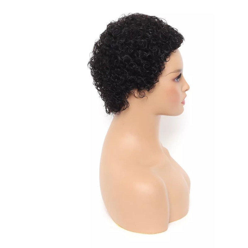 BM Pelucas De Cabello Humano Negro Rizado Afro Natural