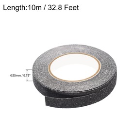 PATIKIL 10m x 20mm Anti-Slip Strap Anti-Slip Tape Tow Tape Waterproof Frosted for Outdoor Indoor Stairs Black