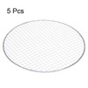 HARFINGTON 5pcs Round BBQ Grill Net 13" Dia Galvanized Iron