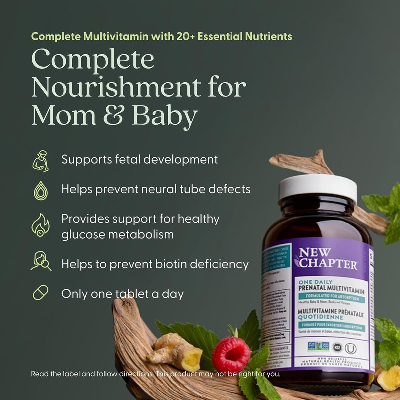 New Chapter One Daily Prenatal Multivitamin, 90 Tablets | Pregnancy