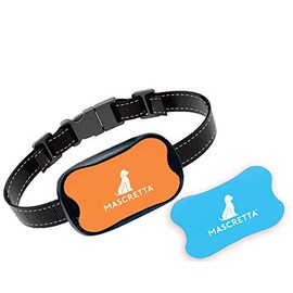 MASCRETTA Collar Antiladrido AN-S2, para Perro. Collar de Entrenamiento para educar el ladrido con Sonido y Pequeñas Descargas. Anti Barking Collar. (Naranja y Azul)