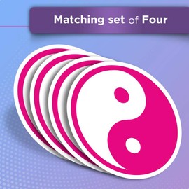 10cm Pink Yin Yang Yoga Meditation Vinyl Sticker Funny Stickers for Laptops Tablets Luggage Scrapbooking Refrigerators #5237