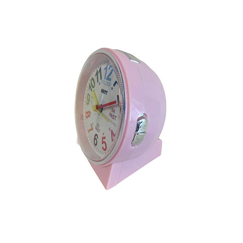 Unity Children's Beep Alarm Clock-49027, Pink, 10.5 x 10.5 x