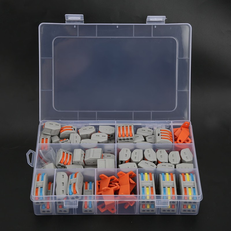 82Pcs Wiring Connector Conductor PCT Colorful Connecting Terminals with Bracket