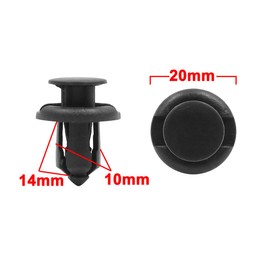 sourcingmap 100pcs Plastic Rivets 10mm Car Bumper Clips Trim Panel Fasteners