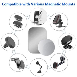 Kinizuxi Metallplatte Handy, Metallplatte für Magnet Handyhalterung 5Stück - Metallplättchen Fuer Kfz Magnetische Handyhalter, Metall Platte mit Klebefolie für Auto Zubehör, 3 Runden und 2 Rechtecke