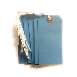 ARTH Manila Strung Tags Luggage Labels Blue Size 120X60MM Pack of 50