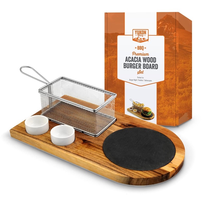 Yukon Glory™ Burger Serving Set, Perfect For Foodies, Burger Lovers