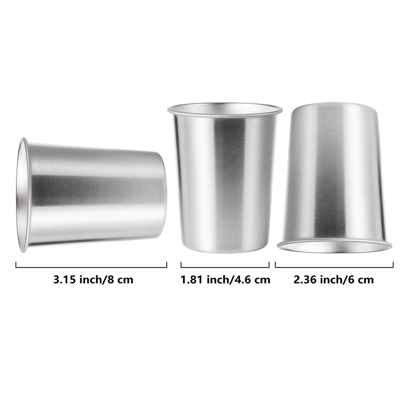 YOLCAR 8 Pack 6 oz Stainless Steel Cups for Kids,
