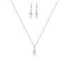 Elli Jewellery Set Crystals 925 Silver, Facet cut, Crystal