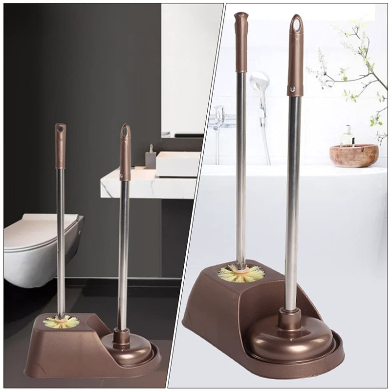 DOITOOL Toilet Plunger and Bowl Brush Combo for Bathroom Cleaning,