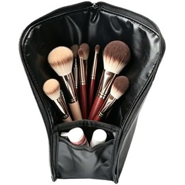 Makeup Brush Holder Travel, Compact Lightweight Accessory for Travel and Daily Use - Stand Up Makeup Brush Vertical