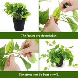 AceList 2 Pack Faux Plants Indoor, Realistic Fake Ivy Fake Plants Potted Plants Artificial Decor, Artificial Plants for Home Decor