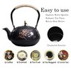 Cast Iron Teapot SECHUDO Teapot for Stovetop Safe Coated with