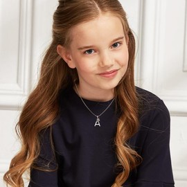 EVER FAITH Unicorn Necklace with Letter Cute Unicorn Pendant Hypoallergenic Rainbow Colour Jewellery Gifts for Daughter Granddaughter, enamel