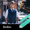 DonDon Mens Handmade Silk Look Ties 6cm, mint