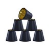 Aspen Creative 51054-6, Hardback Empire Transitional Clip-On Chandelier Shade, Black