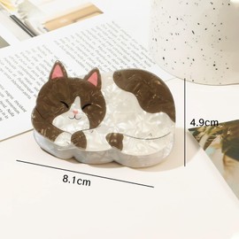 NIIIYTYB Cat Claw Clip Hair Clips for Women and Girls Cute Cat Hair Barrettes Animal Hair Accessories Stylish Acetate Hair Clamps for Cat Lovers and Everyday Fashion