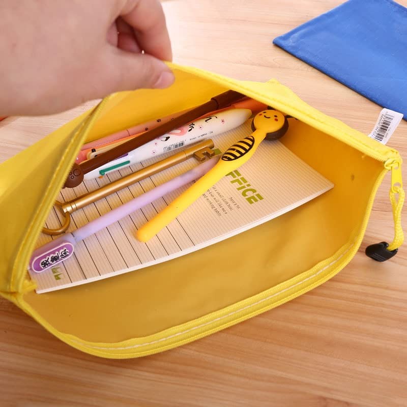 A5 PVC Canvas Storage Zipper File Bag Handbag Zip Wallet