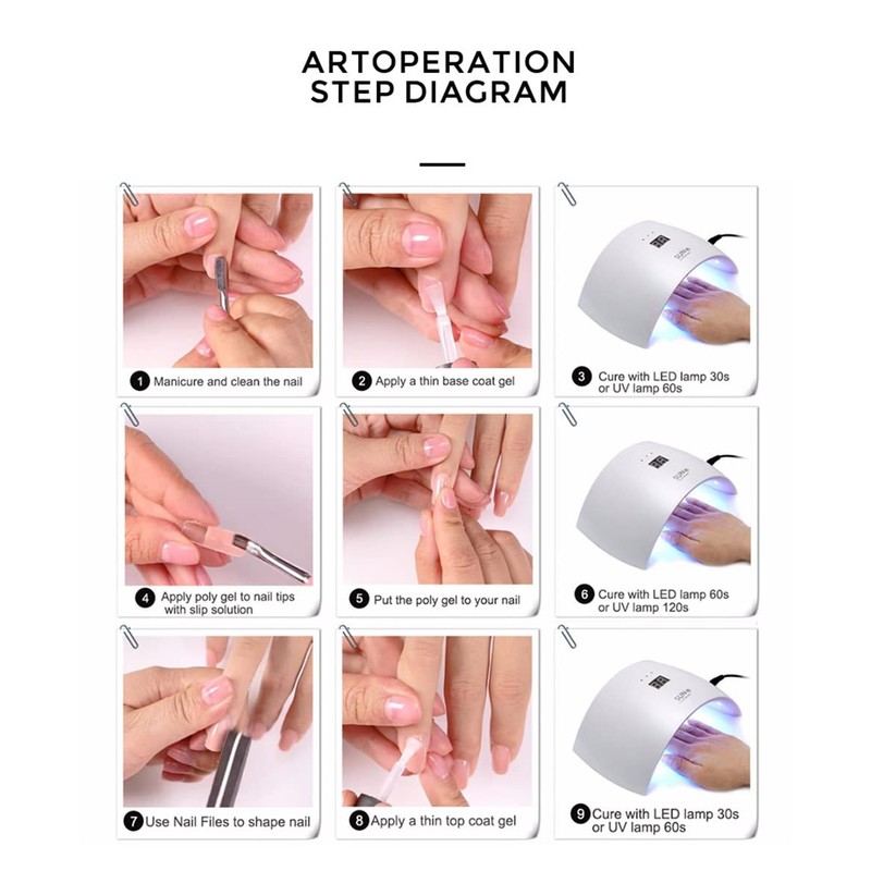 OXXI Professional 30g Poly Nail Gel Building Press on False