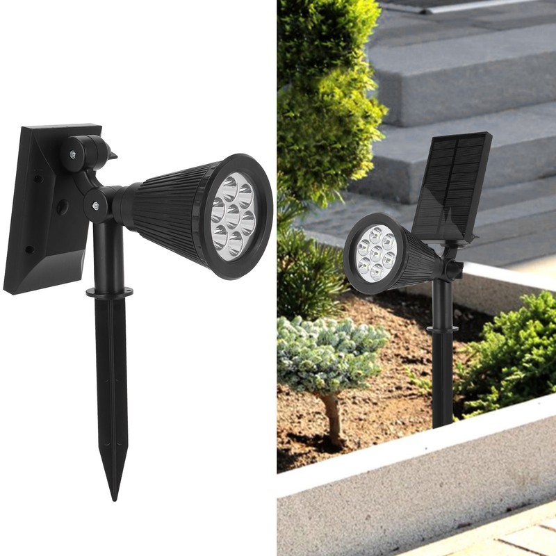 7LED Solar Light Intelligent Outdoor Garden Spotlight Lawn Lamp Landscape