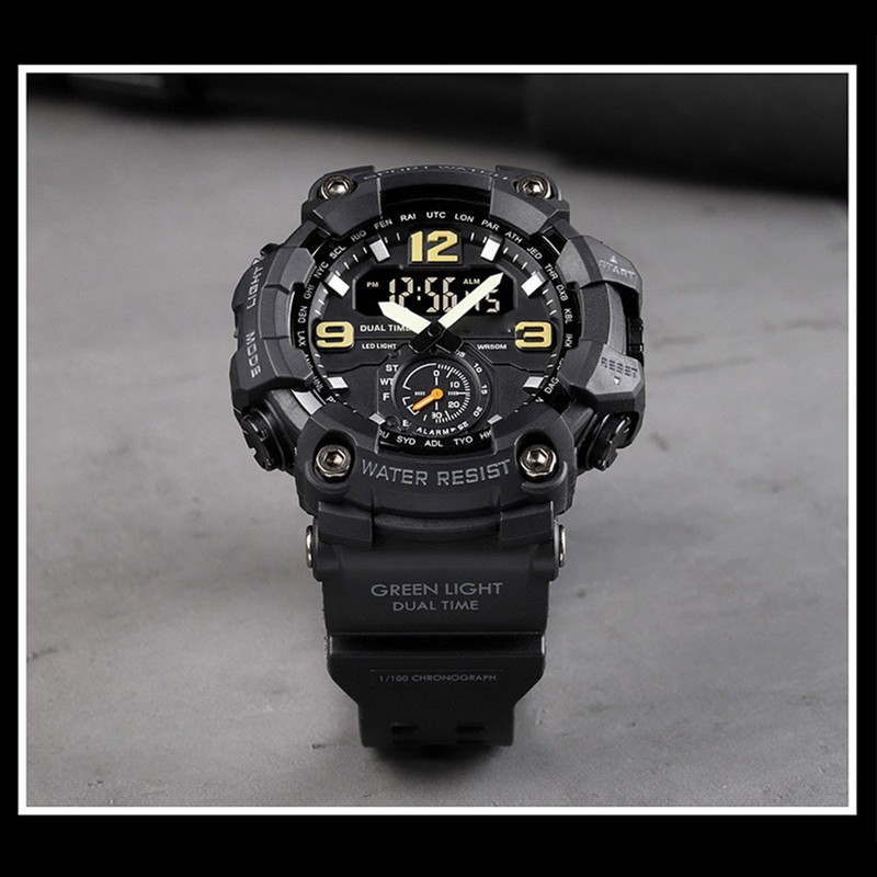 Men Digital Watch Waterproof Stopwatch Timing Date Display Alarm Clock