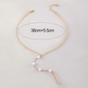 Inateannal Boho Pearl Lariat Necklace Gold Pearl Y Drop Necklace